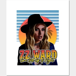 Retro ZZ Ward // One hell of A night style Flyer Vintage Posters and Art